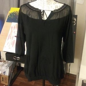 Black Peasant Blouse